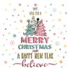 Christmas Home Wall Decoration Wall Sticker Self-adhesive Festive Atmosphere Watercolor Christmas Tree Snowflake Window Sticker