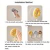 6Pcs Self-adhesive Donut Shape Hooks Wall Mounted Clothes Hanger Creative Key Holder  for Home