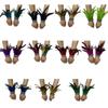 Colorful Real Feather Wrist Cuffs for Halloween Cosplay Evening Party for Ladies Photography Bracelet Adjustable Size