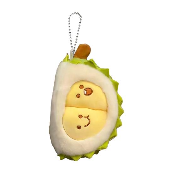 

Detachable Realistic Durian Plush Keychain Soft Stuffed Fruit Pendant for Bags Backpacks Cute Squeezable Stress Relief Toy Creative Gift for Kids A