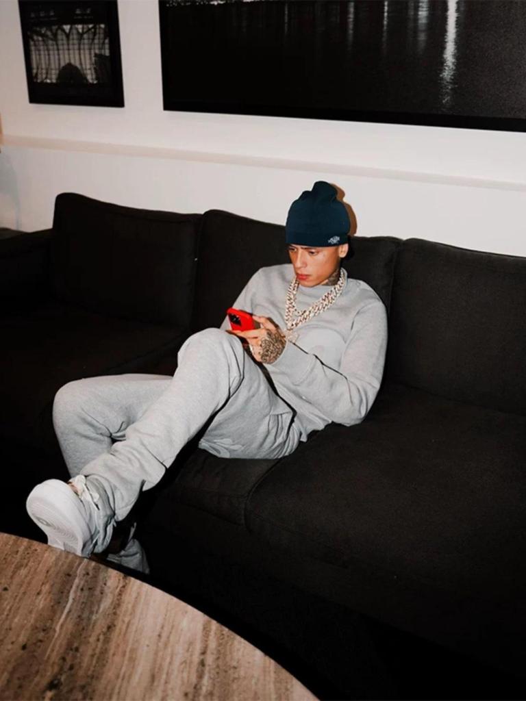 Synaworld Męski Hip Hop Streetwear Bluza z kapturem z okrągłym dekoltem i pluszowym podszyciem & Luźny komplet sportowy