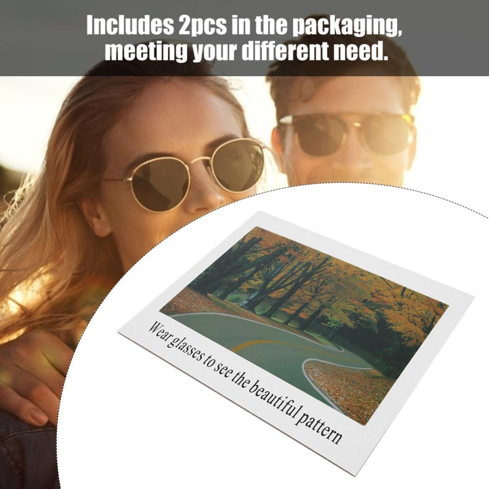 2Pcs Polarized Pattern Sunglasses Tester Polarization Test Board Sunglasses Inspection