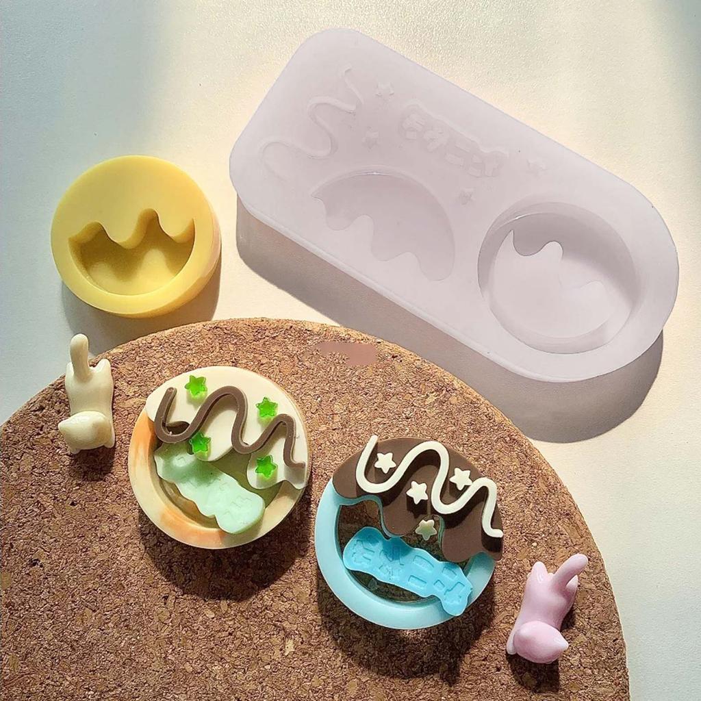 Cartoon Takoyaki Quicksand Silicone Mold Resin Shaker Mold DIY Pendant Keychain Jewelry Making Tools DIY Craft Supplies
