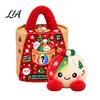 Cartoon Steamed Bun Plushie Christmas Plush Dumpling Toy with Steamer, Stress Relief Stuffed Decoration Squeeze Toy, for Holiday Steamer