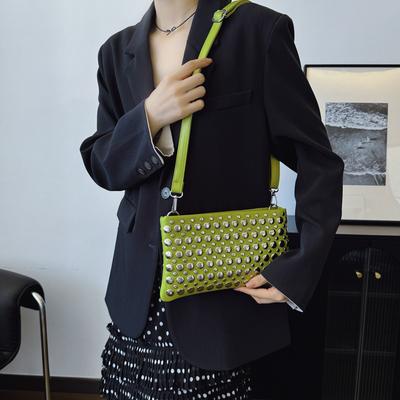Fashion Rivet Envelope Bag Designer Women Handbags Luxury Pu Leather Shoulder Bags Retro Underarm Bag 2025