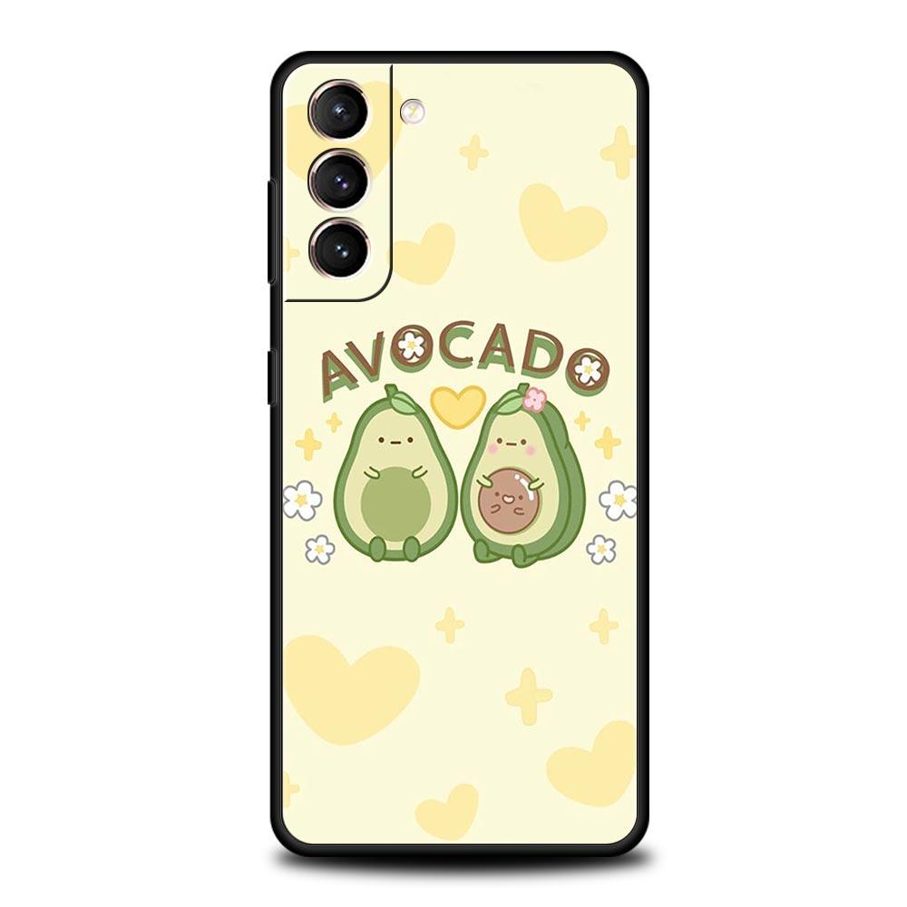 Cute Avocado Phone Case Cover for Samsung Galaxy S26 S25 S24 S23 S22 S20 S21 FE Ultra S25 Edge Plus 5G Soft TPU Shell Fundas Bag