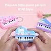 Kids Mini Electronic Piano Toy Music Interactive Portable Bag Decoration Hanging