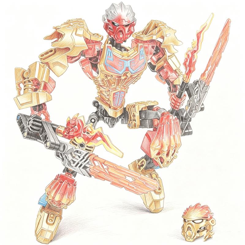 Bionicle Series Skull Warrior Mask Maker Building Blocks Anime Action Figures Soldier Warrior Bricks Toys For Boys Kids Gifts