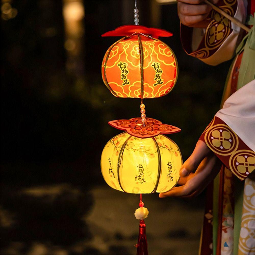 Ancient New Year Persimmon Lantern Handmade Chinese Lantern Luminous Lantern  Mid-Autumn Festival