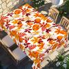 Autumn Pumpkin Maple Leaves Tablecloths For Table Decoration Fall Thanksgiving Harvest Rectangle Table Cloth Kitchen Party Decor