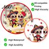 Mexican Skeleton Decals for Glass Halloween Cartoon Couple Window Stickers, Waterproof PVC Day of The Dead Static Decals, Traditional Style