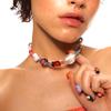 2025 New Necklace Strawberry Pendant Baroque Pearl Beaded Trendy y2k Cute Colorful Choker Neck Accessories for Women Men Jewelry