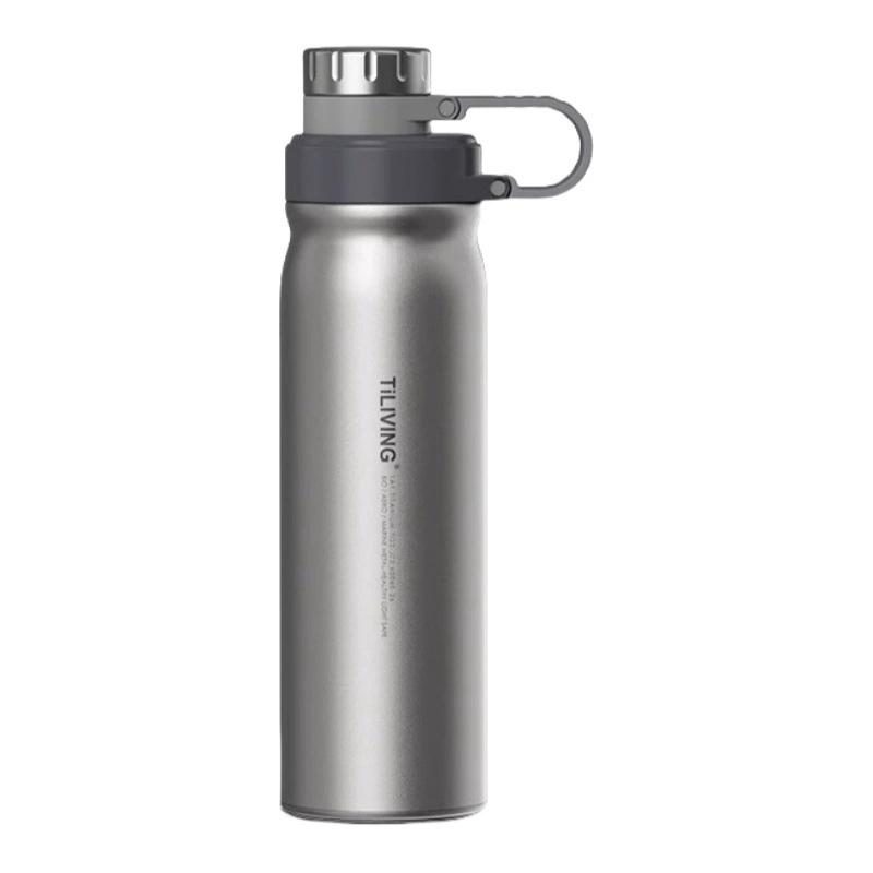 

850ml Pure Titanium Thermos Cup with Tea Bin Double Layer Vacuum Flask Large Capacity Sports Water Bottle Drinkware 850ml