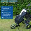 Convenient Golf Cart Organiser Bag Secure Buckles Breathable Mesh and Oxfords Fabric with Drawstring Closure