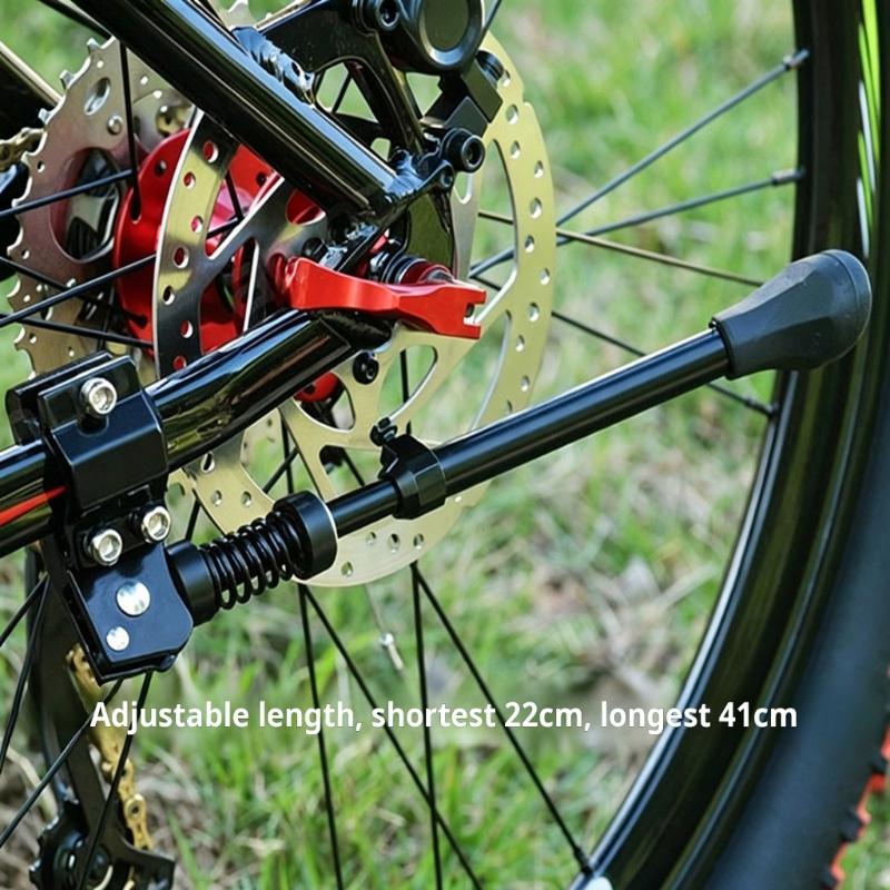 Adjustable Aluminum Alloy Motorcycle Bicycles Kickstand With Height Adjustment And Anti Slip Base For Stable Parking On Any Terrain