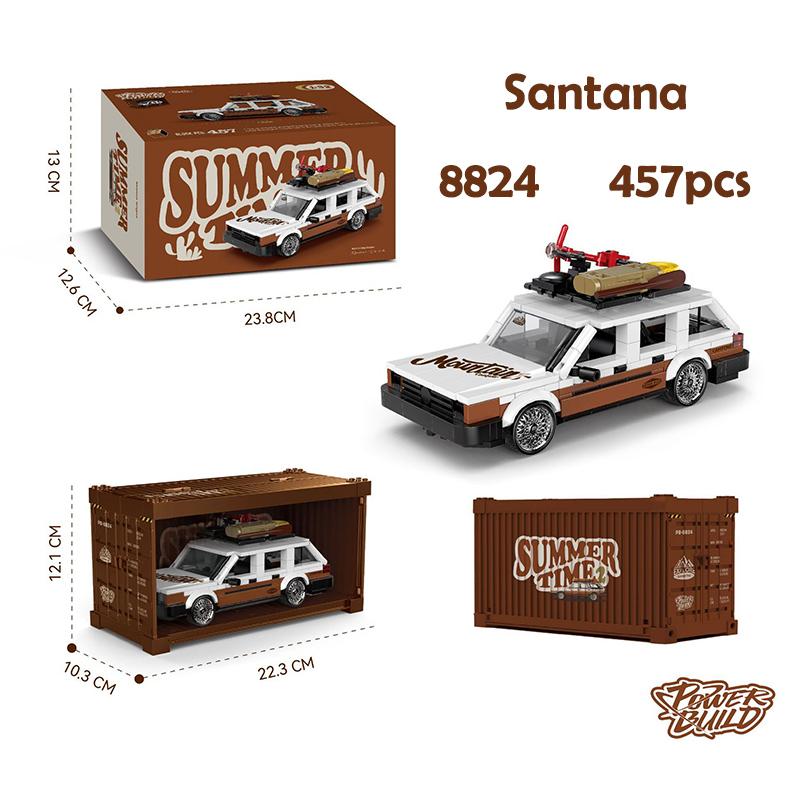 MOC PB Technical Speed Champion MX5 Racing Car Model Camper Container Building Block Brick Assembly Toys Kids Xmas Gift