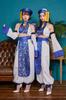 Clearstone Cosplay Halloween Oriental Blue Cool Jiangshi Costume for Women, Blue