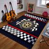 "Racing Wheel with Checkered Flags" Patterned carpet a non slip rug suitable for all seasons and any setting, gift