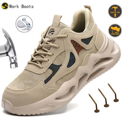 Lightweight Breathable Safety Shoes Men Women Work Shoes Steel Toe Cap Working Boots Non-Slip Sneakers Anti Piercing Shoes