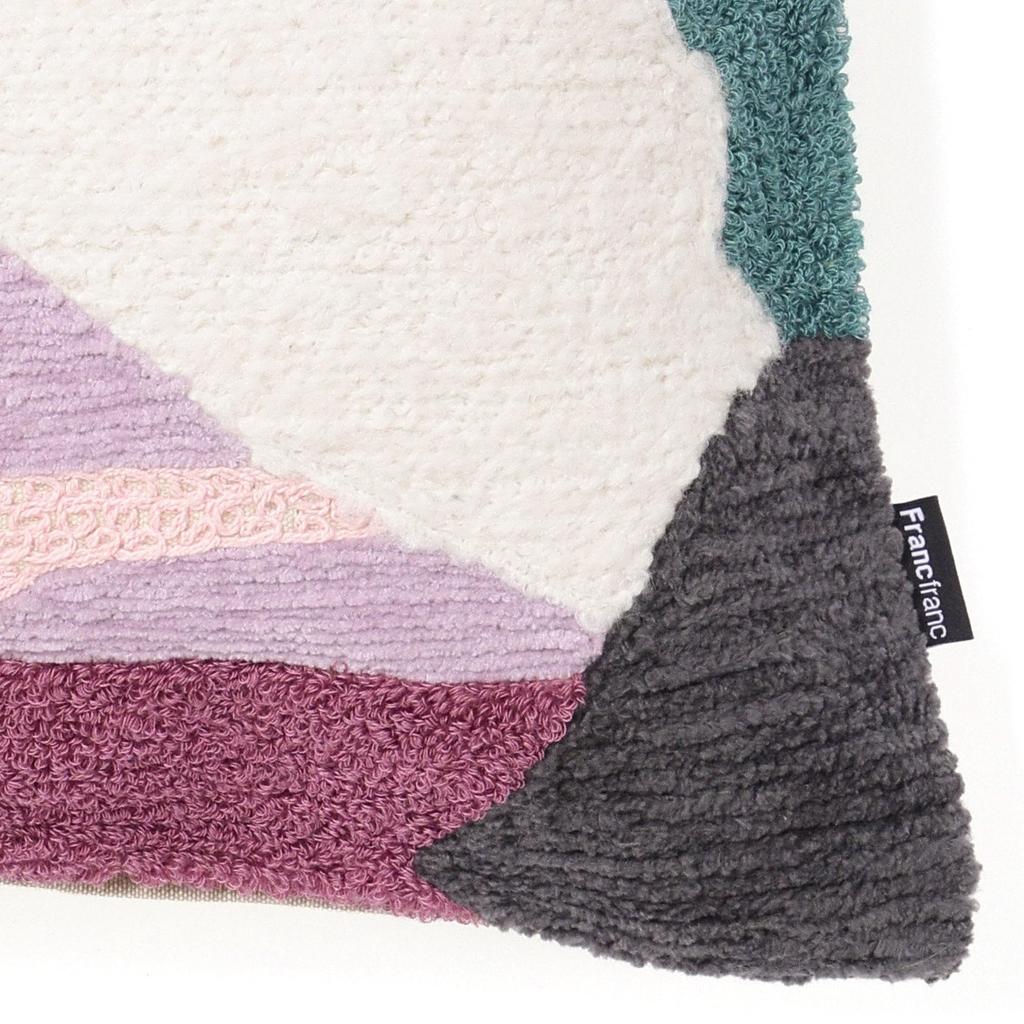 Francfranc EMB Drawing Cushion Cover, 25cm x 40cm, Multicolor (B-073) Art Pattern Embroidery Interior Decor