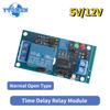 DC 5V 12V Delay Relay Normal Open Time Delay Relay Module Timer Relay Control Switch Adjustable Potentiometer LED Indicator