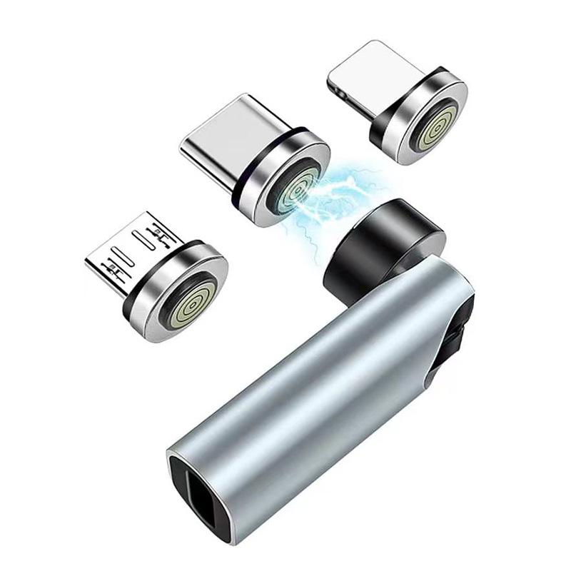 3-in-1 540° Rotating Magnetic Type-C Adapter for Fast Charging Apple & Android Devices