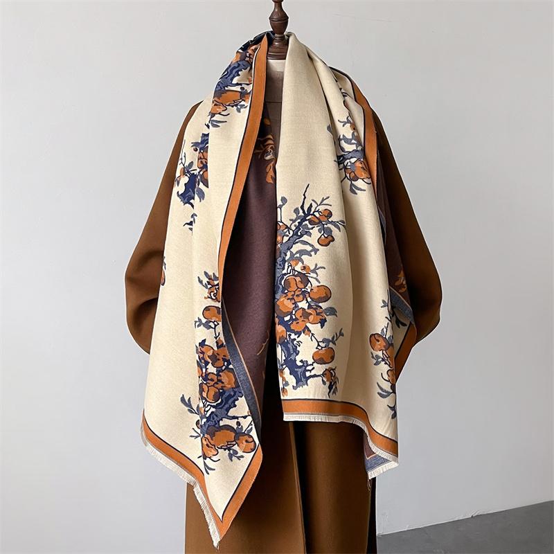 Cashmere Scarves for Women  Winter Shawls Warm Wraps Lady Pashmina Stars Print Blanket Scarf Neck Headband Hijabs Stoles