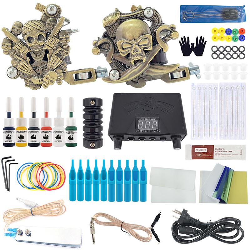 

Набор тату-машинок с двойным ЖК-дисплеем и блоком питания для практики