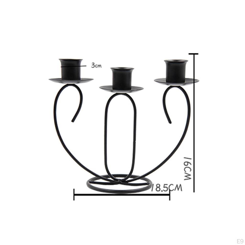 Candle Holder Metal Candlestick Candelabra Iron Candleholder Candles Stand for Living Room