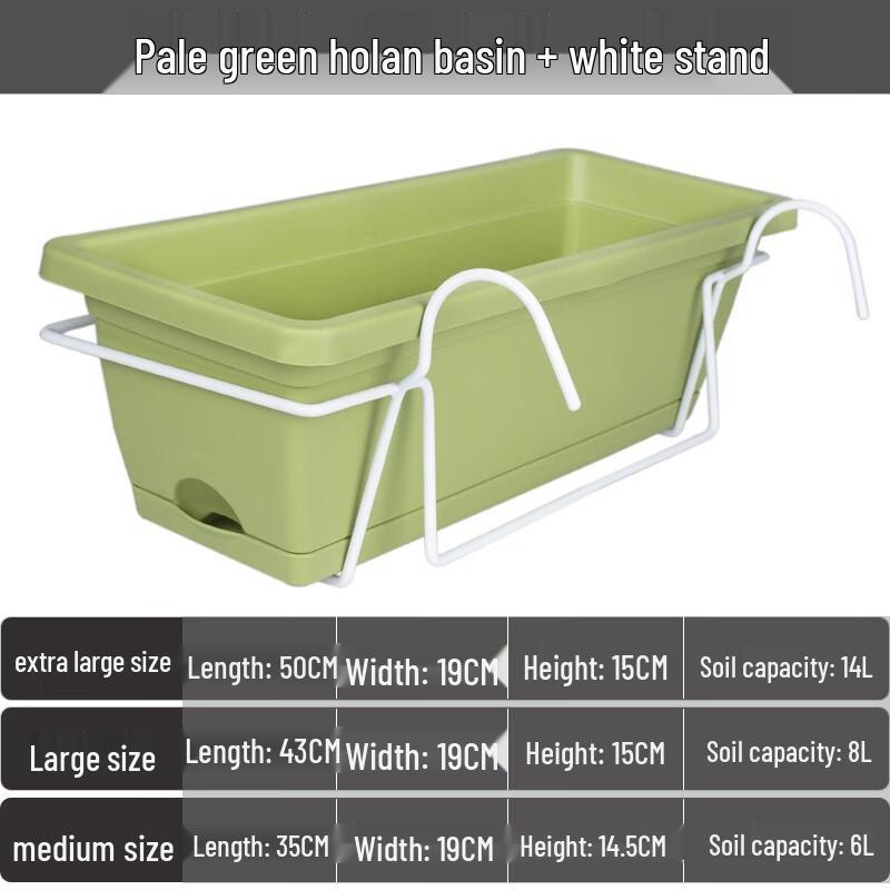 KEYSHEEL Rectangular Hanging Planter & Stand