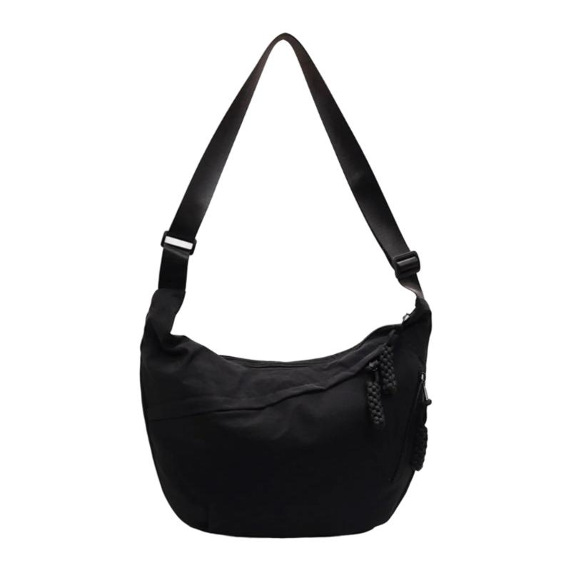 Crescent Bag Crossbody Bag Slings Bag Purses for Women Men Trendy Slouchy Dumpling Bags Half Moon Shape Shoulder Bag чёрный