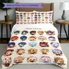 3pcs Duvet Cover Set (1*Duvet Cover + 2*Pillowcase, Without Core), Genshin Impact Print Bedding Set, Bedroom Decor, All‑Season, Birthday Gift