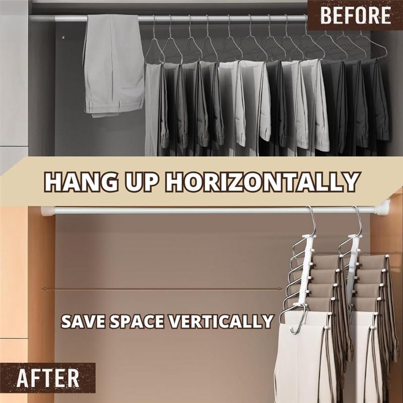 Hot Selling-Trouser Hanger Space Saving Hanger Folding Hanger Multi-Function Organizer,Trouser Hanger Space Saving Hanger Foldin