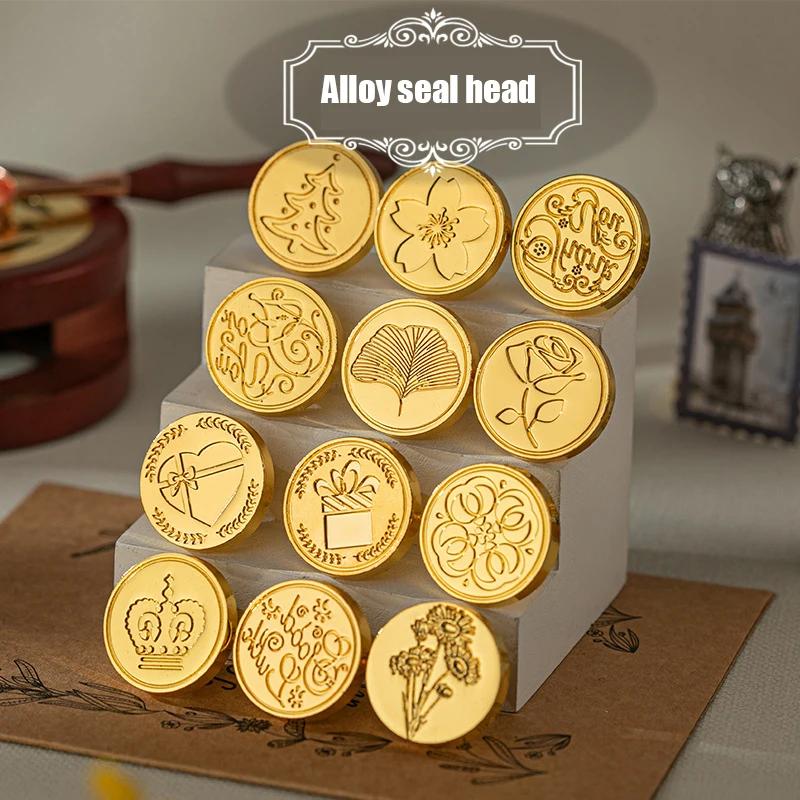 Christmas Wax Seal Stamps Sealing Wax Vintage Sello Candy Retro Envelopes Sealing Stamp Head Wedding Invitations Cards ZT0109
