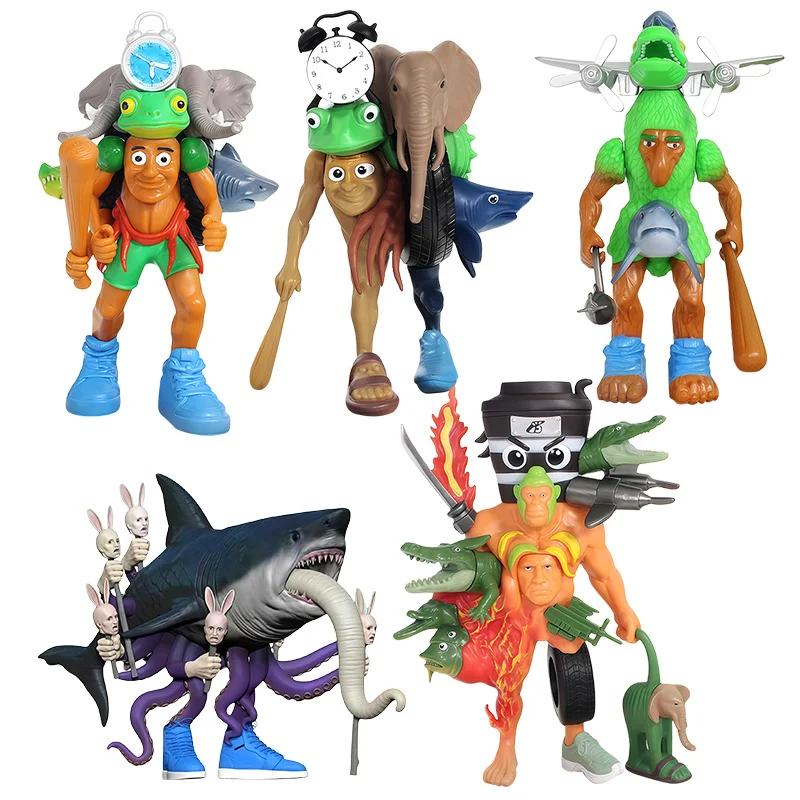 24Pcs Italian Brainrot Shark Figures Model Toy,Tralalero Tralala, Tung Tung Tung Sahur Doll, Toys Desktop Decor For Fans Gifts