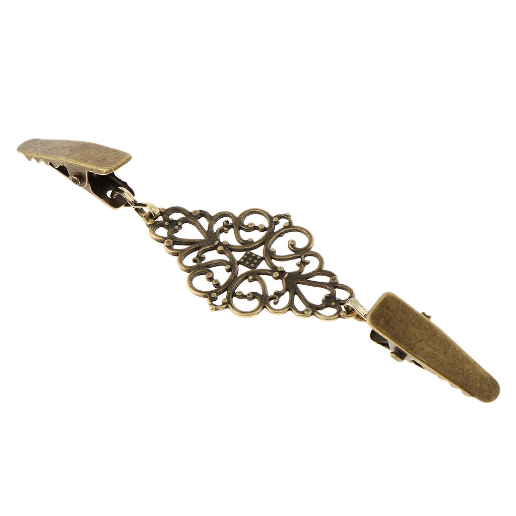 Women Ladies Vintage Cardigan Sweater Clips Blouse Shirt Collar Clip