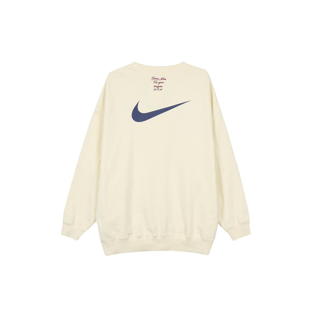 Nike Sweatshirts Women's Beige Crew Neck Moderate Regular FV8444-113