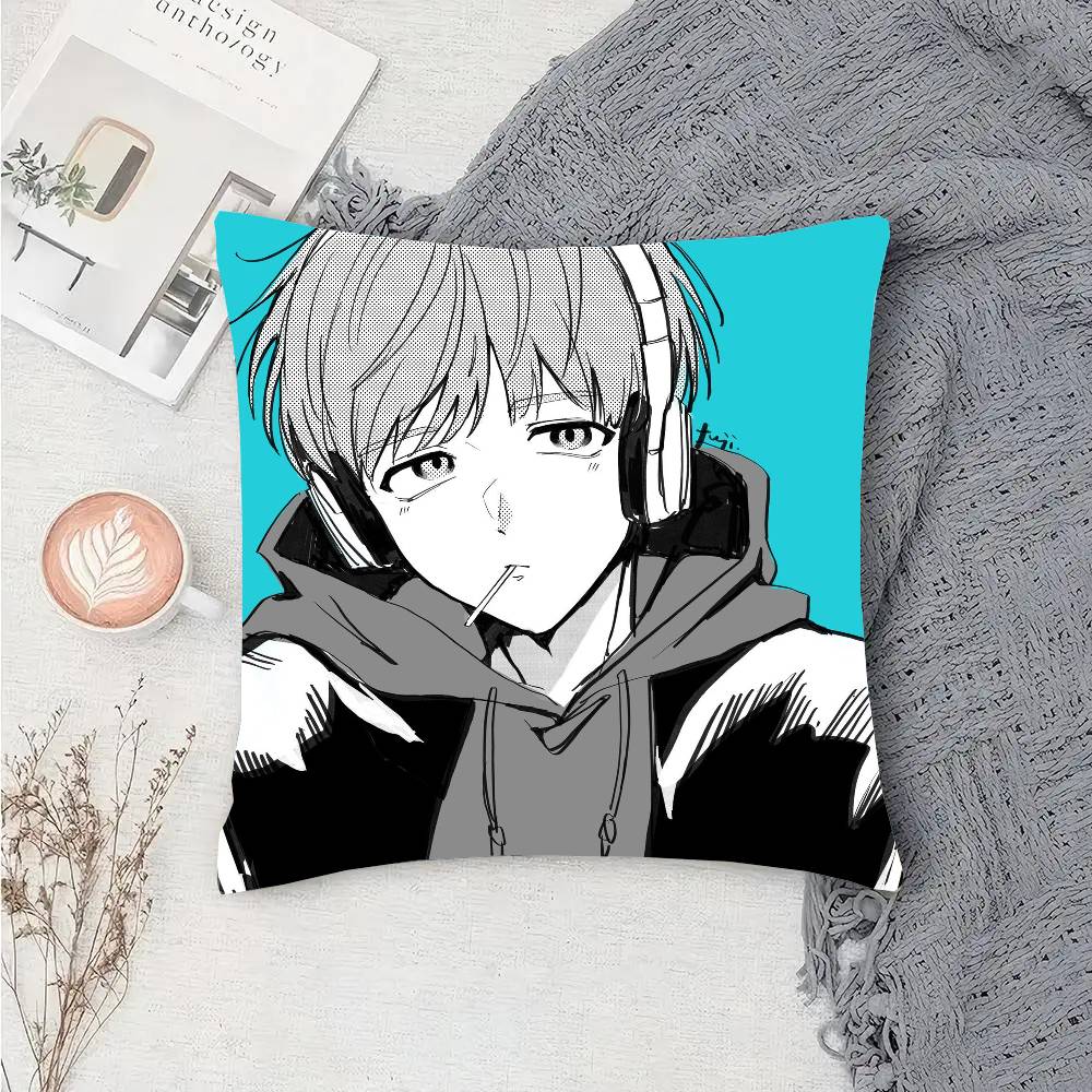 Kaji Ren Hot Blooded Anime W-Wind Breaker Pillow Case Fashion Square Pillowcase Bedroom Sofa Room Ins Decoration Leisure