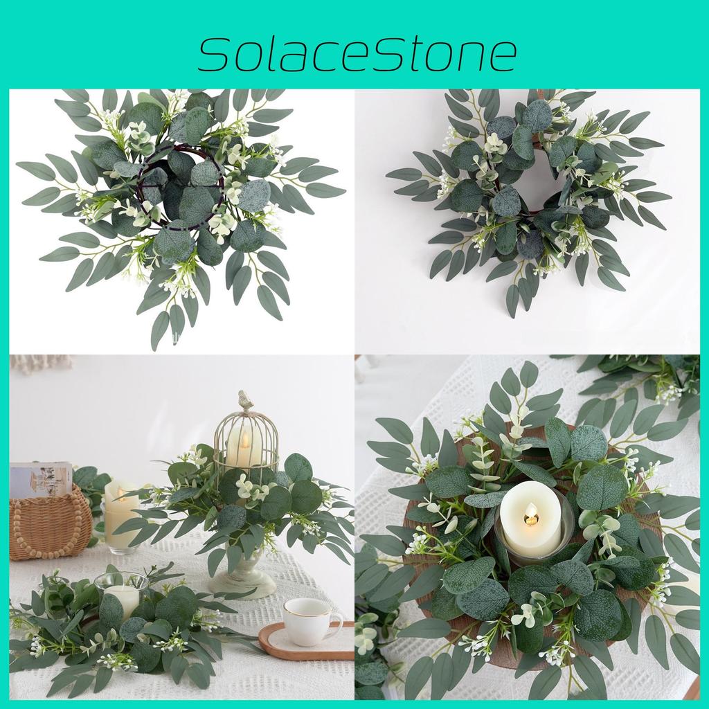 Candle Leaf Wreath Base With Polyester Material For Party And Home Styling