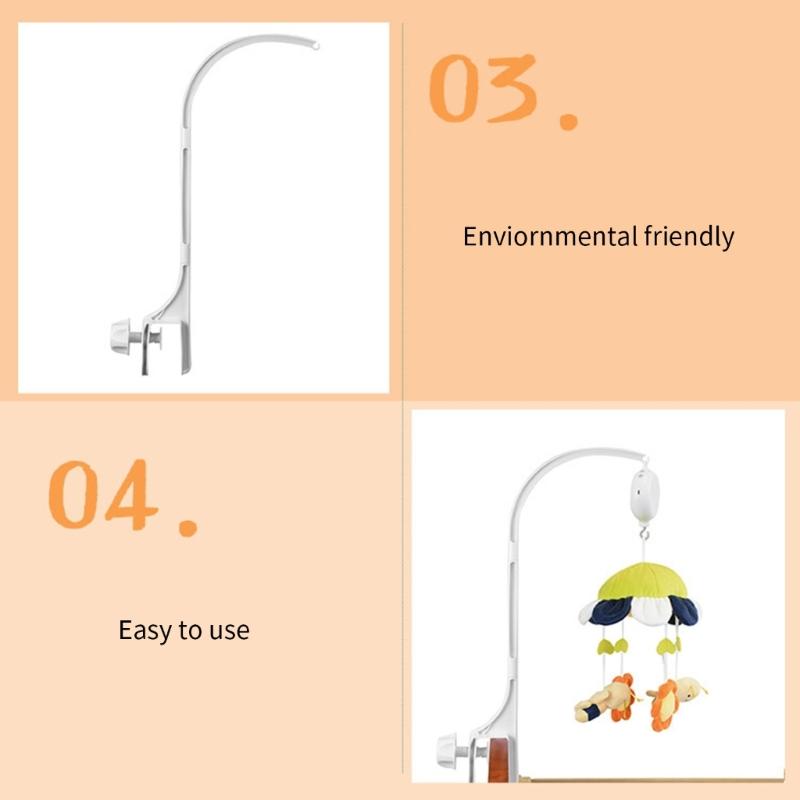Baby Crib Mobile Arm Baby Bells Part Mobile Crib Bed Stroller Bed Bells Holder Baby Bed Bells Holder Removable Arm