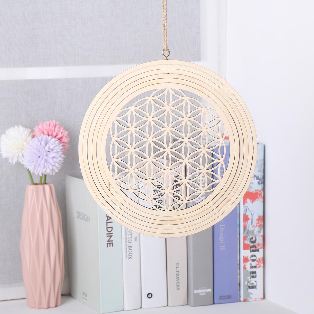 3D Wall Sign Wall Art Flower of Life Wooden Laser Cut Handmade Crafts Sacred Meditation Energy Geometry Ornament Hanging Decor