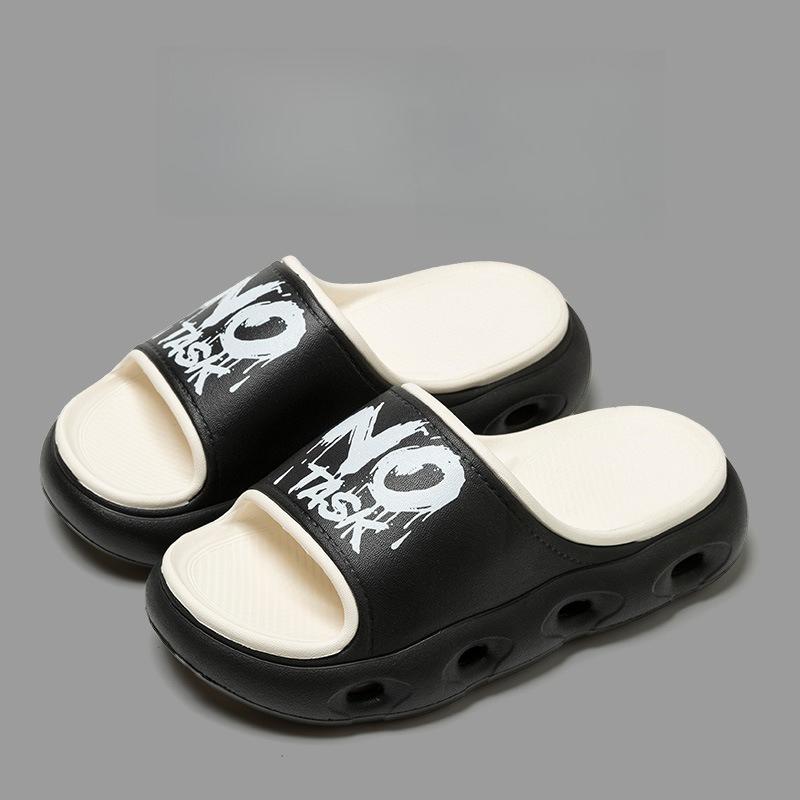 

Fashion Couple Slippers Summer Soft Sole Height Increase Men s Cool Slippers Lightweight Comfortable Fashion Outdoor Women Casual Shoes 36-37 чёрный