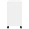 Mobile Side Table with Wheels, Open Storage System Suitable for Living Room, Bedroom, and Bathroom, White 50x30x55 Cm