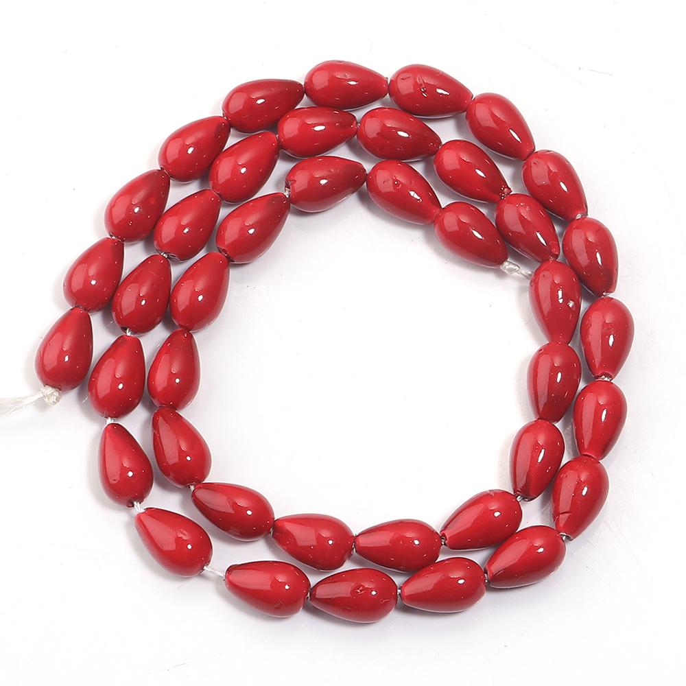 

1 Strand Water Drop Beads Imitation Pearl Loose Spacer Beads for Jewelry Making Accessories DIY Earrings Bracelet Necklace красный