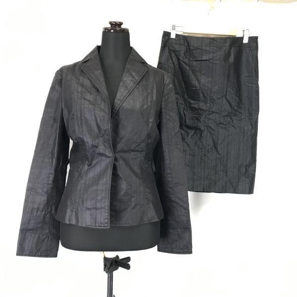 

DES PRES / Jacket & Knee-Length Skirt Two-Piece Set [Women s S / 1 / Black] Cupra Lining / Suit / Jacket / Set Up