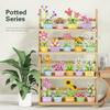 Flower Succulent Potted Model Building Block Diy Eternal Bouquet Home Desk Plant Decor Brick Girl Gift Children Toy