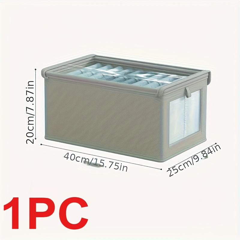 

1Pc Foldable Oxford Cloth Storage Box Dustproof Household Clothes Organizer With Transparent Window For Home Use