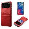 For iPhone 17 Pro Max Case Dual Card Slots PU Leather+Hard PC Phone Cover