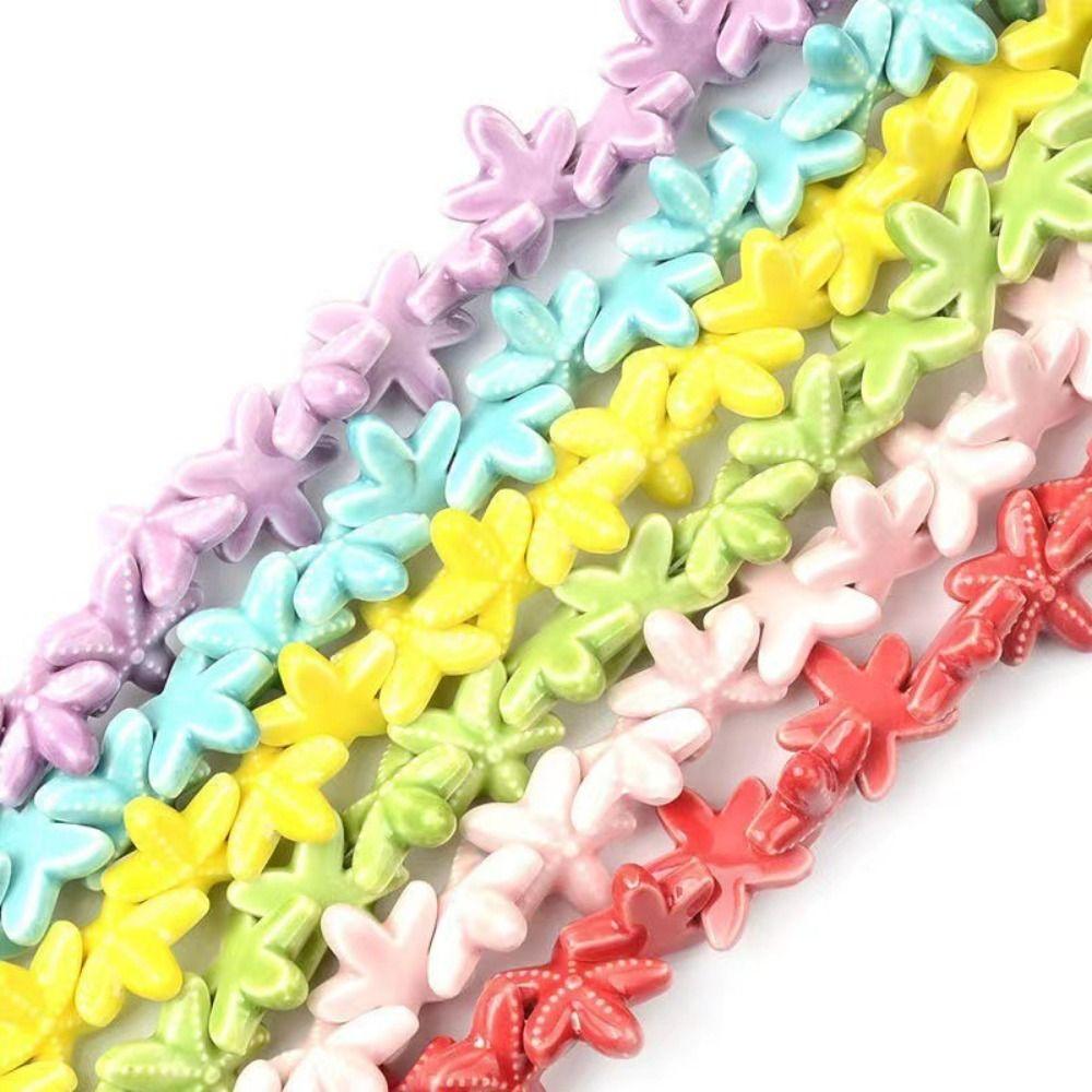 10pcs Fresh Color Ceramic Spacer Loose Beads Handmade Craft Jewelry Making Material Gift