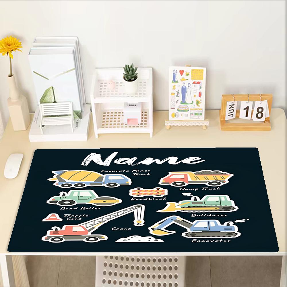 Custom Name excavator Theme Mouse Pad, Non Slip Rubber Base, Multifunctional Office & Home Decor, Perfect for Workspace Personalization.